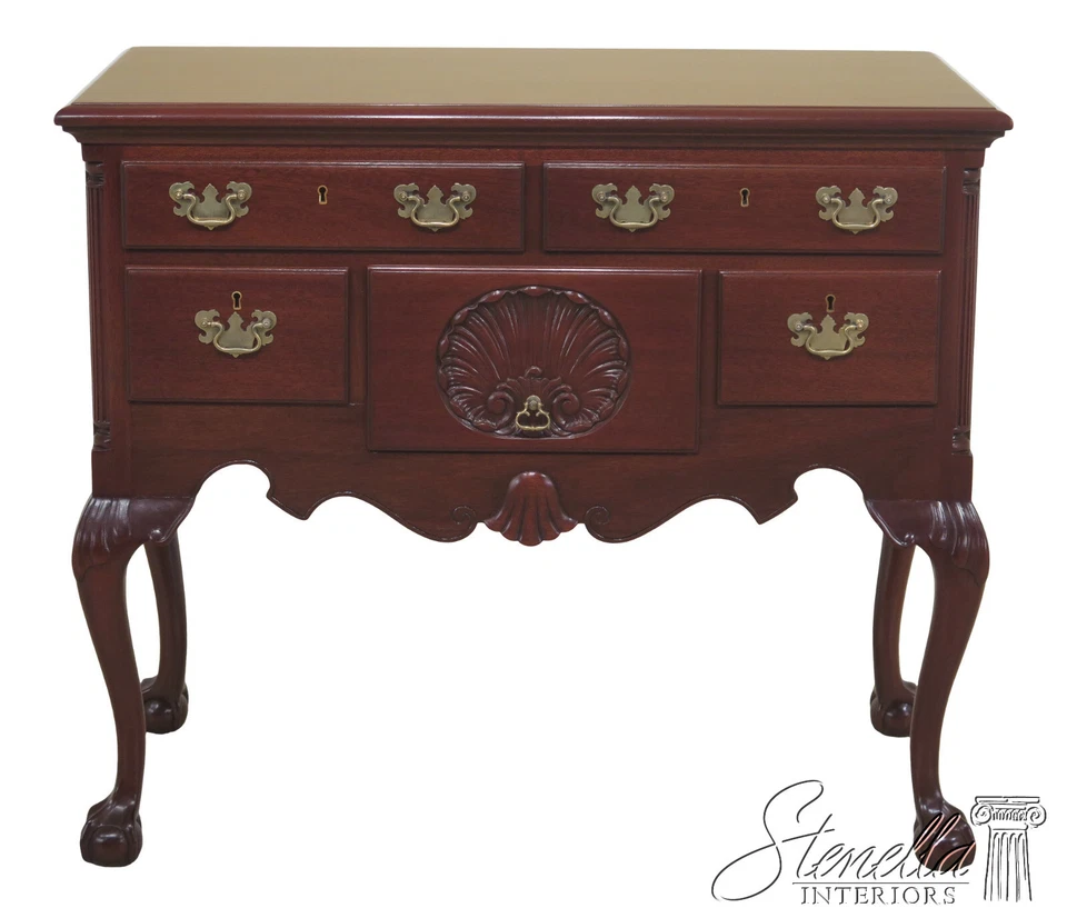 L47541EC: BIGGS Ball & Claw Chippendale Caoba Lowboy Foto 1 de 4
