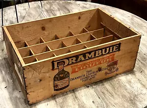 Vintage Wooden Drambuie Scotch Whisky Crate Prince Charles Edward Scotland (10A) - Picture 1 of 8