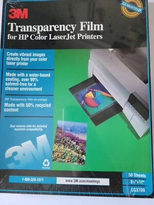 3M CG3700 Printer Paper Transparency Film for HP Color LaserJet Printers - Image 1 of 3