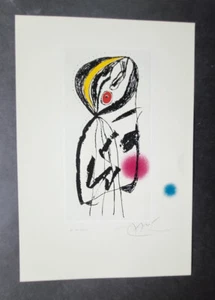 Joan Miro "La Paludeenne" The Malaria Mounted offset Lithograph Limited Ed. 1991 - Picture 1 of 3