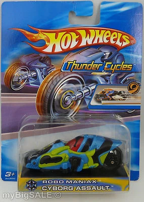 Motocicleta Hot Wheels Thunder Cycles Robo Maniax Cyborg Assault Mattel 1/64 2004 Foto 1 de 4