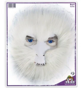 Vollbart Gesichtsbart Yeti Schneemensch mit Gummizug weiß Karneval Fasching - Picture 1 of 1