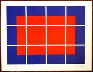 Donald Judd original COA Lithographie handsigniert Stift 180 ex_ - Bild 1 von 10