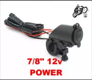 7/8" 12V Marine Motorcycle Power Outlet Socket Plug - Foto 1 di 3