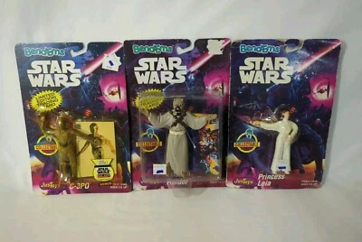 Star Wars JusToys Bendems Figura Tusken Raider, Leia y C-3PO Tarjetas Topps Foto 1 de 2