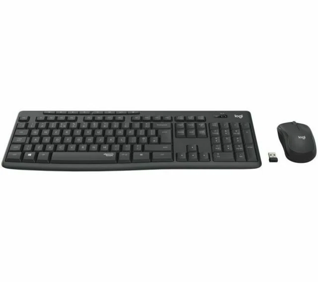 Logitech MK295 Silent USB Wireless Keyboard and Mouse Deskset, Black, NEW - Image 1 of 1