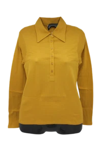 Maglia Polo Manica Lunga Donna, Caldo Cotone RAGNO, Senape cod.07661G - Foto 1 di 2