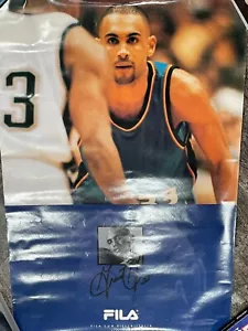 Grant Hill Detroit Kolben signiert FILA 24 X 36 Poster - Bild 1 von 9