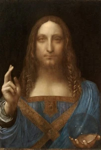 Salvator Mundi, Da Vinci, Standard Sizes Print on Canvas, Giclee Print, HQ - Picture 1 of 3