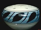 Jersey Pottery Blue Black - Flower Display Posy Bowl - 16 holes - 5½ inch width