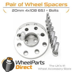 Spurverbreiterung 20 mm (2) Abstandhalter Kit 4x108 65,1 + Schrauben für Citroen C15D 84-95 - Bild 1 von 1