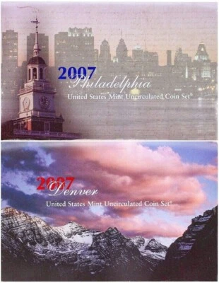 2007 P&D Mint Set Brilliant Uncirculated US with COAs (28 Coin Set) - Image 1 of 3