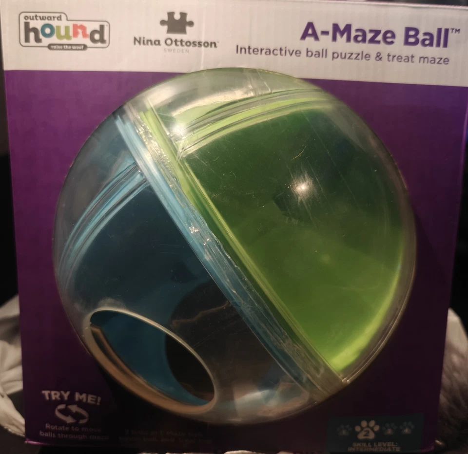 Outward Hound A-Maze Ball Interactive Ball Puzzle & Treat Maze Dog Toy - Image 1 of 1