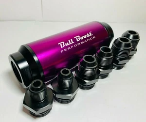 Racing Inline Aluminum Oil Fuel Filter AN6 AN8 AN10Fitting With 50 Micron Filter - Picture 1 of 3