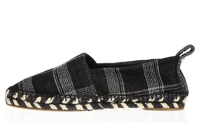 PROENZA SCHOULER Womens Black Checkered Platform Espadrilles Sz 40 Foto 1 de 4