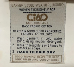 Ciao GMF Company Clothing Vintage 1980s/90s Embroidered Sew-On Patch - Picture 1 of 2