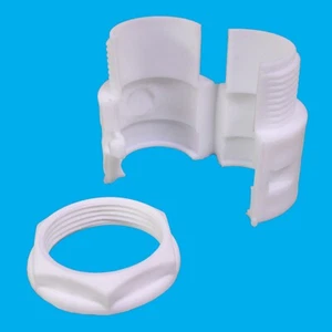 Bianco M20 20mm Plastica Cavo Imbottitura Controdado Filettato Flexible Condotto - Foto 1 di 6