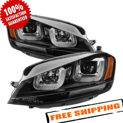 Spyder Auto 5080578 Black Projector Headlights for 14-19 Volkswagen Golf VII Foto 1 de 4