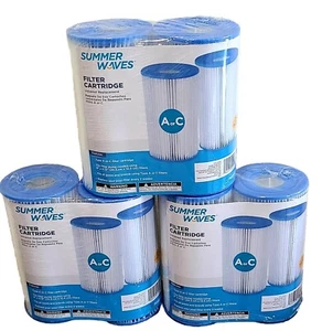 Lot Of 6 Sealed Summer Waves Type A or C Swimming Pool Pump Filter Cartridges - Picture 1 of 5