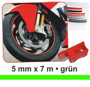 Zierstreifen Wheel-Stripes für Motorradfelgen grün 5 mm x 7 m - Bild 1 von 1
