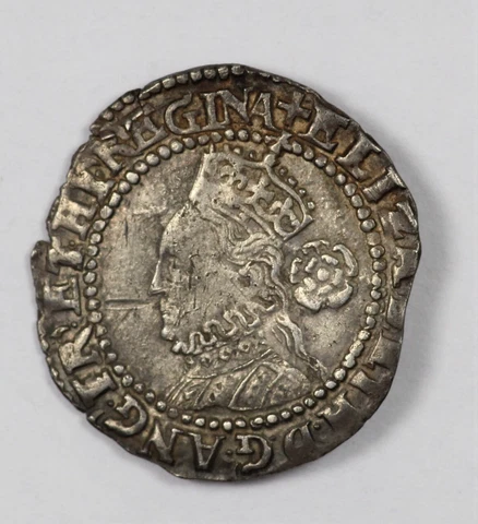 1579 Great Britain Elizabeth I Fifth Issue Threepence MM Greek Cross Cover