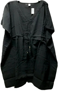 NWT Woman OLD NAVY 100% Cotton SWIMSUIT COVERUP Size MEDIUM Black Gauze - Picture 1 of 3