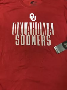 Nueva con etiquetas, camiseta OKLAHOMA SOONERS, M-2XL, RUSSELL producto universitario oficial - Imagen 1 de 2