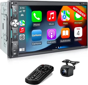 7" Radio Estereo De Pantalla Para Coche Carro MP5 USB/SD/AUX/FM Con 12LED Camera - Picture 1 of 12