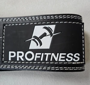 Pro Fitness 44x4 Leather Weightlifting Back Support Gym Training Belt Black - Picture 1 of 13