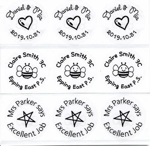 48pcs 30mm Round Clear Personalised Name Stickers, Name Labels, Waterproof - Picture 1 of 7