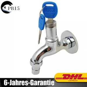 Außen Abschließbarer Wasserhahn mit Schloss für Waschmaschine im Garten Mietraum - Bild 1 von 11