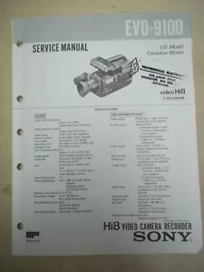 Manuale di assistenza Sony~EVO-9100 videoregistratore Hi8~originale - Foto 1 di 1