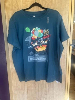 Camisa azul XL azul de Mickey & Minnie Runaway Railway Ride de los parques de Disney para mujer nueva con etiquetas Foto 1 de 3