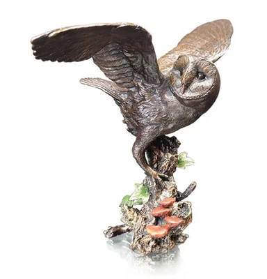 Bronze  Barn Owl Bird with Ivy - Ltd Ed 150. - Image 1 of 4