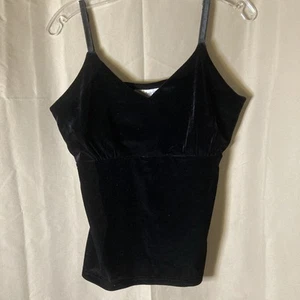 Damen schwarzes Samt Spaghettiträger Camisole Größe Medium - Bild 1 von 5