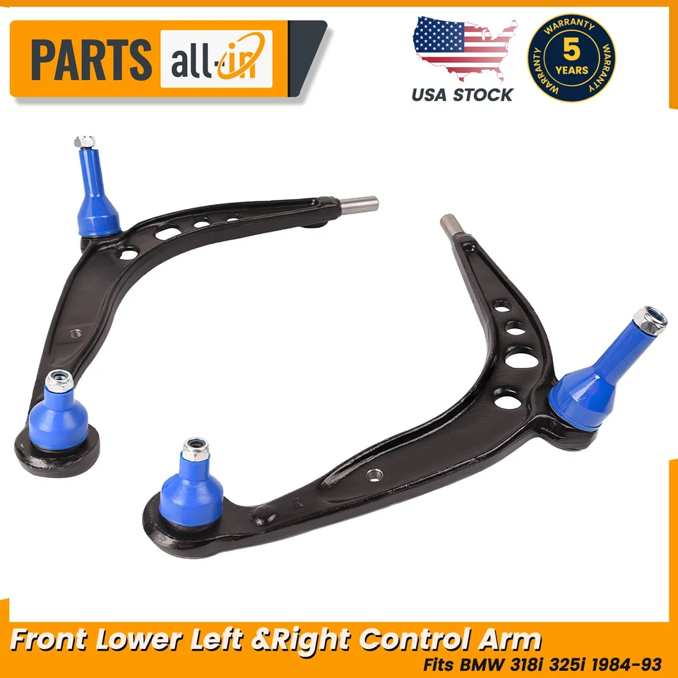 Brazo de control delantero inferior izquierdo y derecho con kit de rótula para BMW 318i 325i 1984-93 Foto 1 de 4