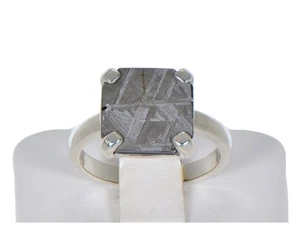 Schöner geätzter MUONIONALUSTA Meteoriten Ring I Größe 7,75 - TOP METEORIT  - Bild 1 von 4