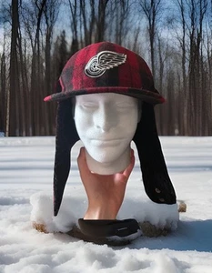 NHL Detroit Red Wings 59Fifty New Era 7 1/2 Lumberjack Hat Cap Hockey dog ear - Picture 1 of 15