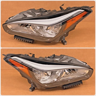 ✨PERFECT! 2015-2019 INFINITI Q70 Q70L AFS RIGHT+LEFT LED COMPLETE HEADLIGHTS OEM Foto 1 de 4