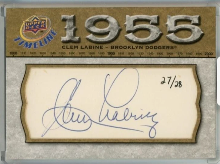 2008 Upper Deck Timeline Clem Labine Cut Signatures Auto #CL【27/28】 - Image 1 of 1
