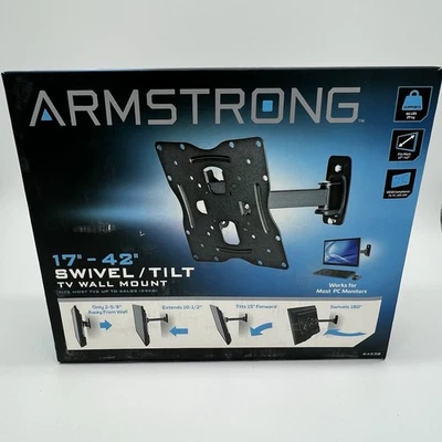 Armstrong Swivel/Tilt Universal TV Wall Mount Fits 17” to 42” TVs (Open Box) - Image 1 of 4