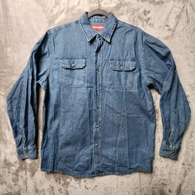 Vintage Wrangler Cotton Denim Western Shirt Men's Medium - Image 1 of 4