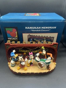Disney Menorah Mickey Minnie Mouse Goofy Hanukkah Concert Judaica Vintage BNIB - Picture 1 of 18