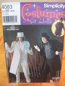 SIMPLICITY COSTUMES PATTERN 4083 HALLOWEEN, COSPLAY, MEN'S DR. JEKYLL & MR. HYDE - Picture 1 of 2