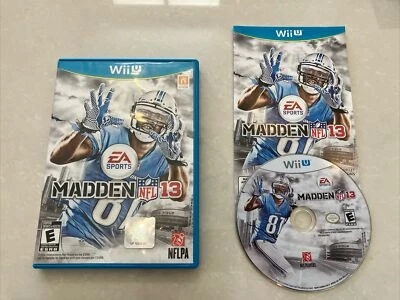 Madden NFL 13 任天堂 Wii U 游戏完整带盒带手册!!  经过测试并正常工作!! — 第 1/4 张图片