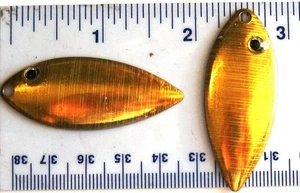 100 Matzuo MBW44 Gold Size 4 Spinner Willow Blades With Realistic Eyes - Picture 1 of 1