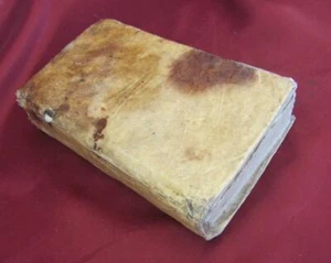 1815 ANTIQUE ITALIAN HANDMADE BOOK w/LEATHER – ITALIAN-LATIN GRAMMAR RARE! - Picture 1 of 12