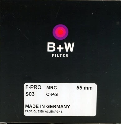 B+W S03M 55mm Circular Polarizer MRC Filter 44839 - Image 1 of 2