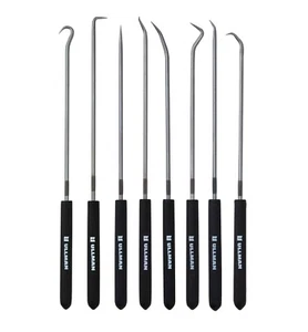 Ullman 8pc Hook Pick Set 9 in Long Straight Right Angle Complex USA MADE CHP8-L - Picture 1 of 1