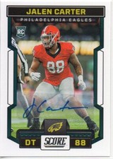 JALEN CARTER 2023 SCORE AUTO ROOKIE CARD #369